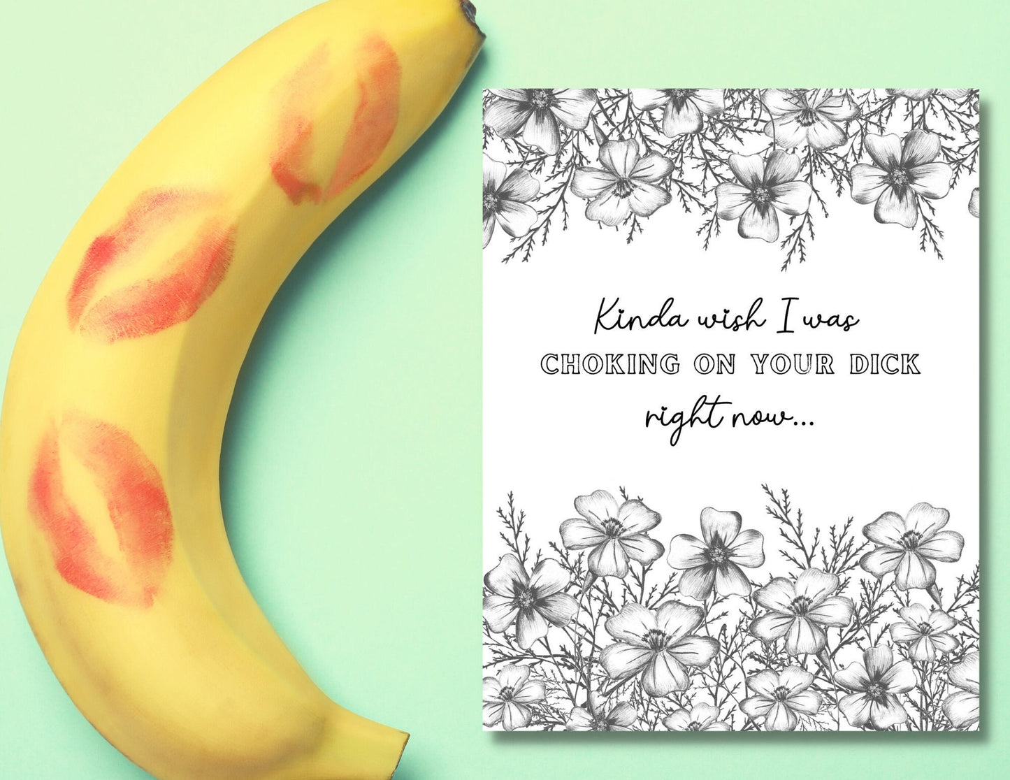 Choking on Your Dick printable coloring page to soothe anxious attachment. Sex coloring page.