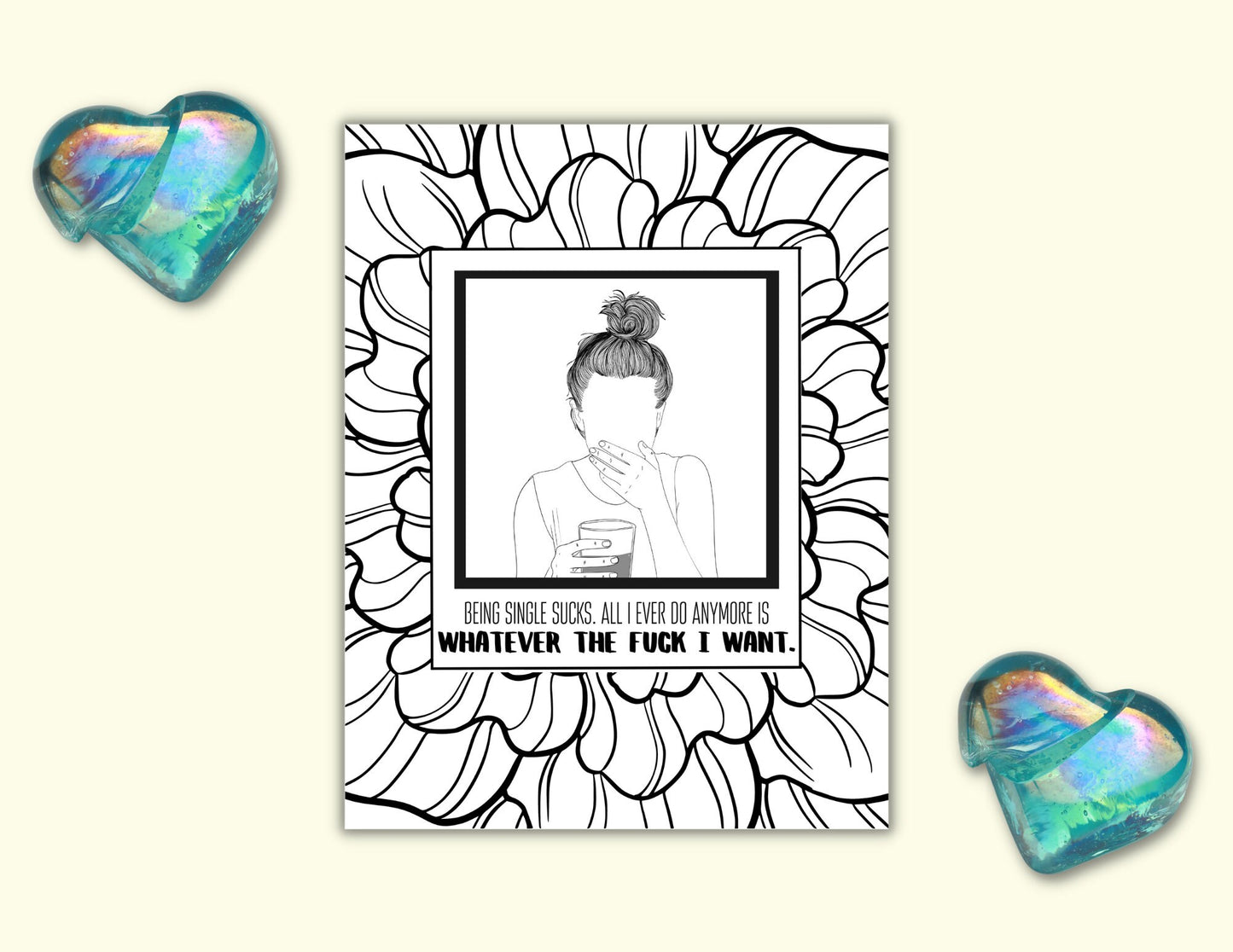 Breakup Coloring Book. 8 Printable break up coloring pages to heal your broken heart.