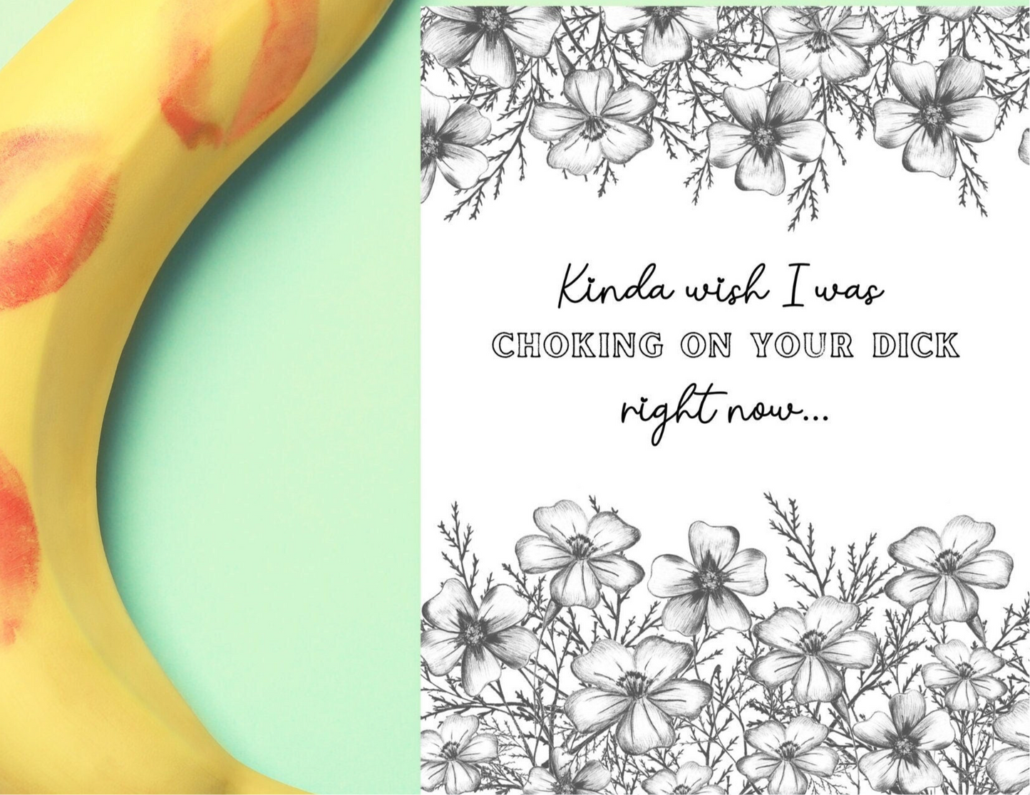 Choking on Your Dick printable coloring page to soothe anxious attachment. Sex coloring page.