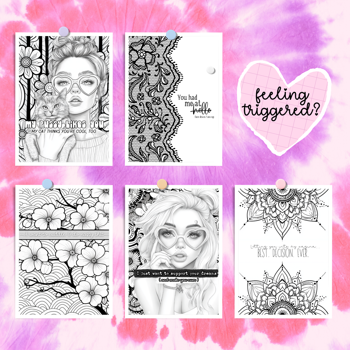 TEASE Printable Dirty Coloring Book. Dismissive Avoidant got your anxious heart trippin? These 20 NSFW Coloring Pages Can Help
