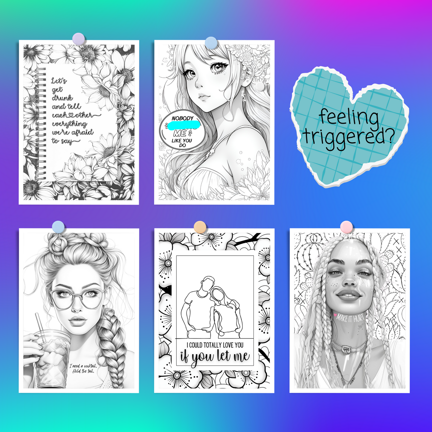 Color Me a Situationship - A Coloring Book to Calm Anxious Attachment
