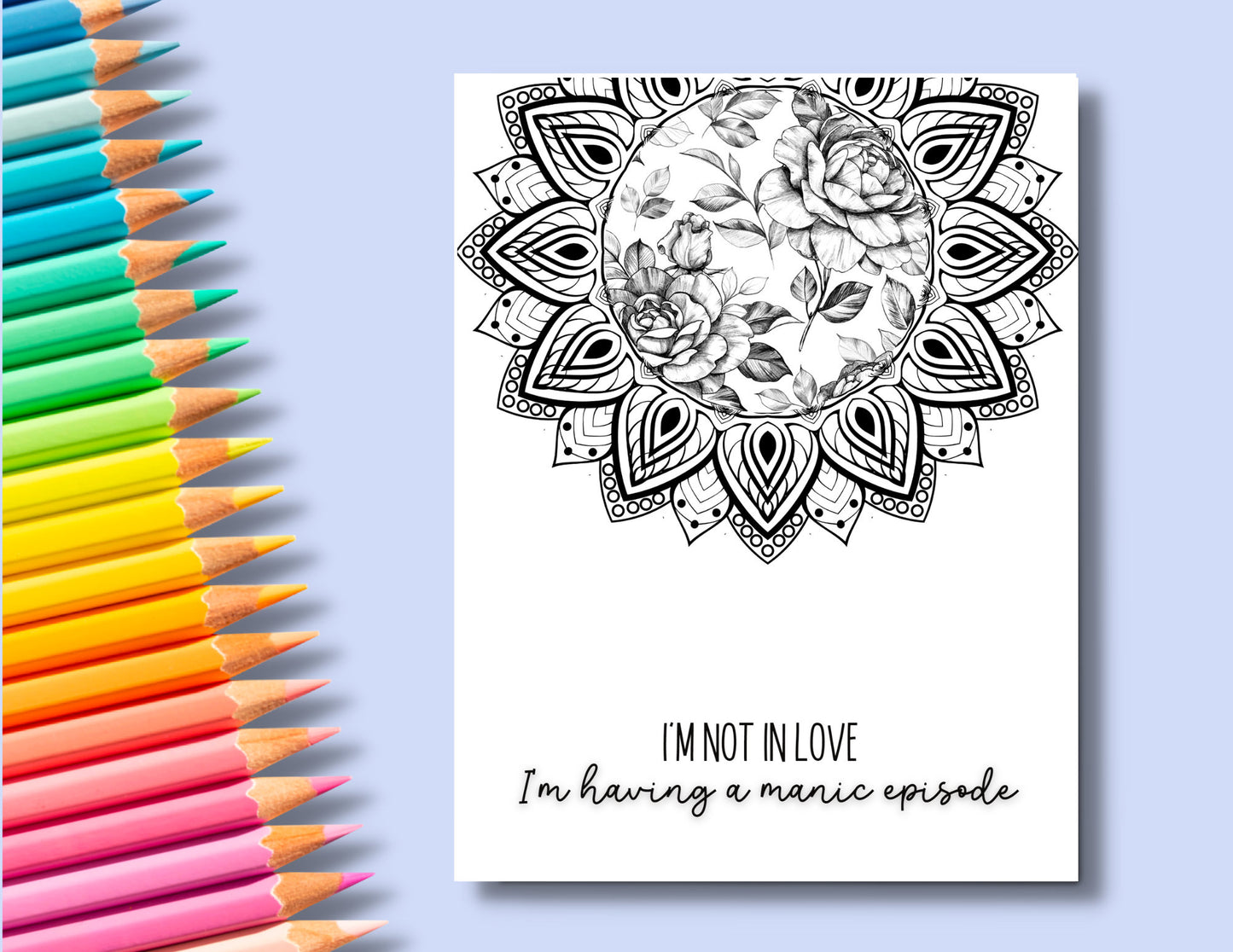 Printable Bipolar coloring page. Manic episode got you trippin? This coloring page can help.