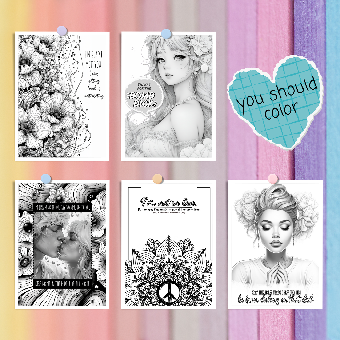 Color Me a New D - A Dirty Coloring Book To Soothe Anxious Attachment