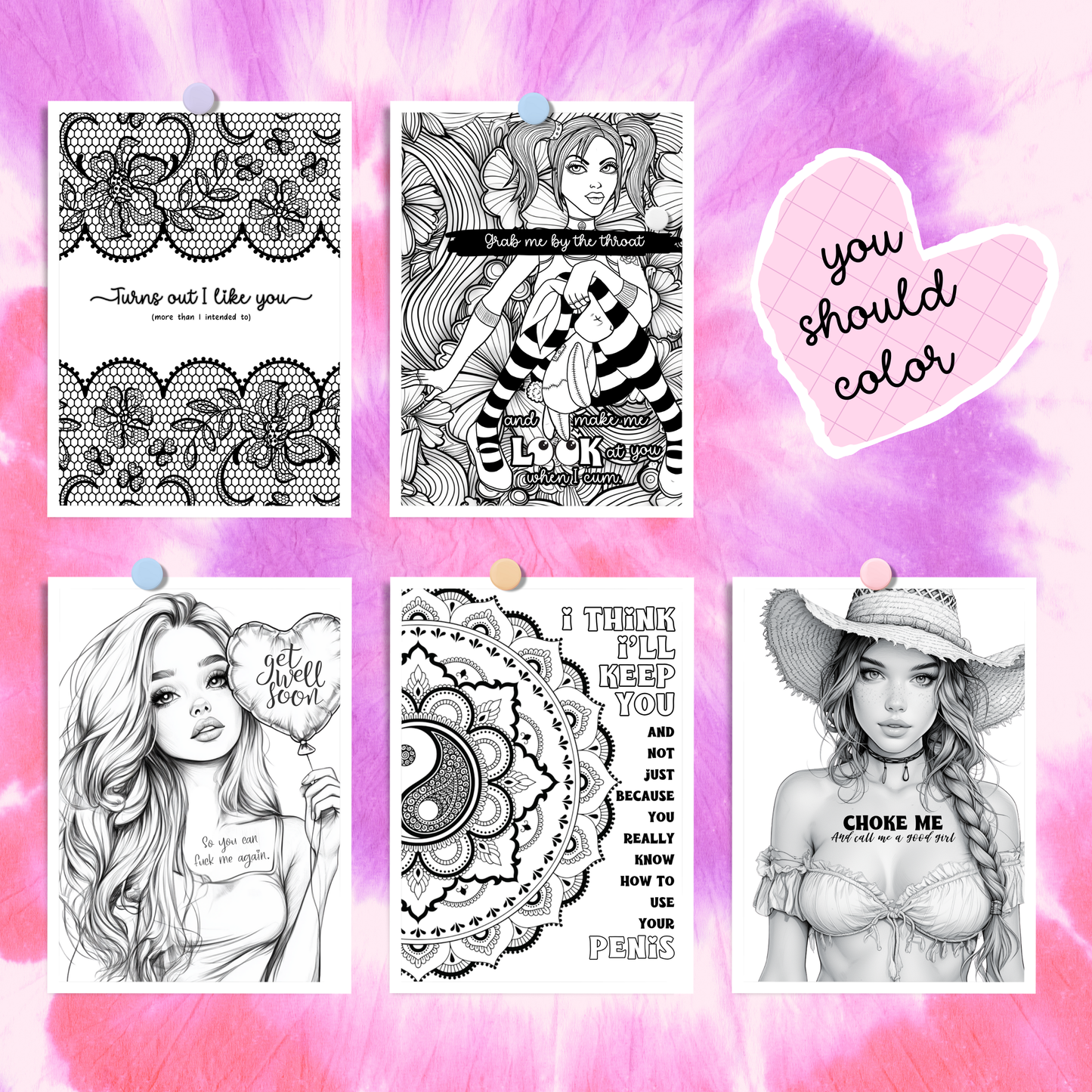 TEASE Printable Dirty Coloring Book. Dismissive Avoidant got your anxious heart trippin? These 20 NSFW Coloring Pages Can Help