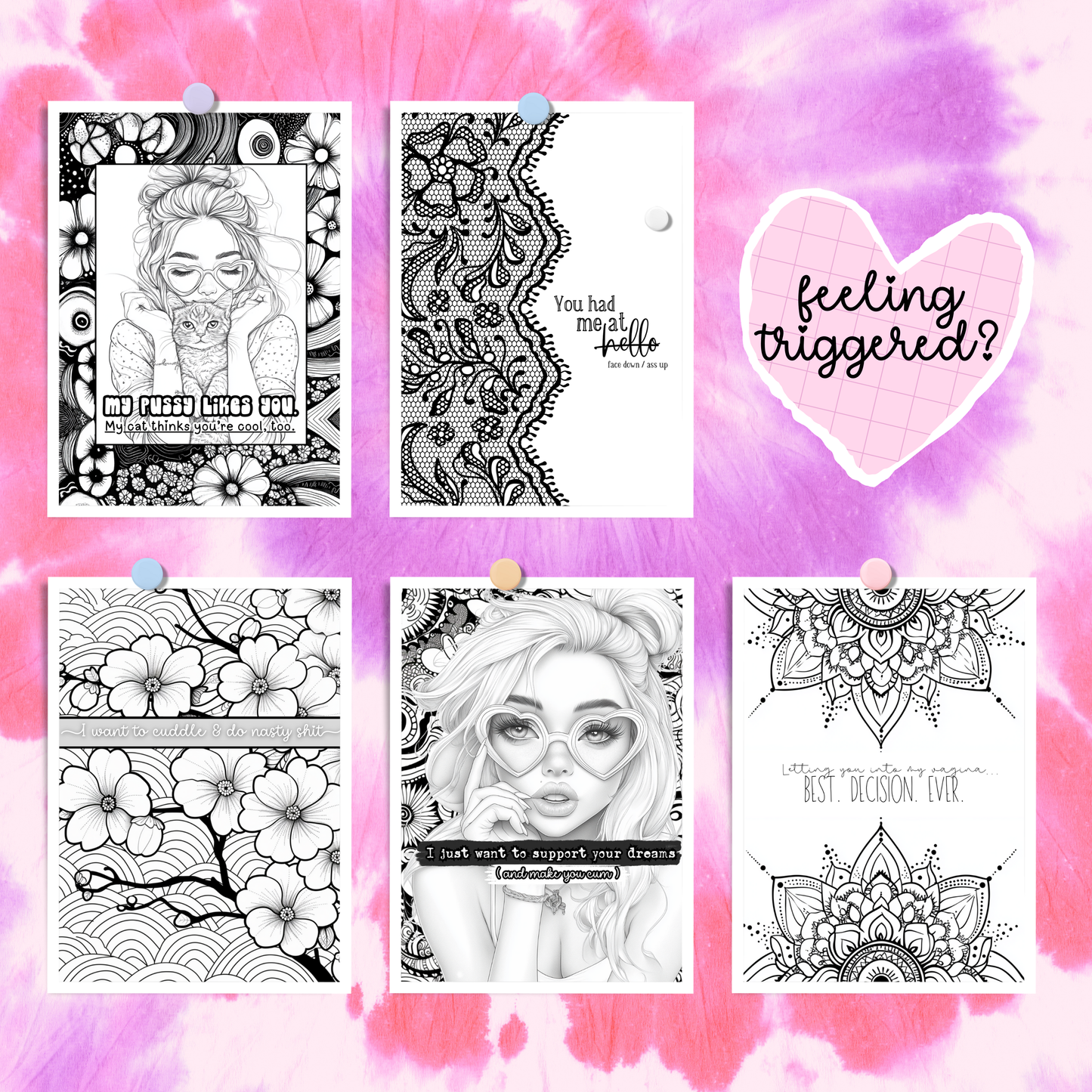 Color Me a Tease - A Naughty Adult Coloring Book to Relieve Anxious Attachment