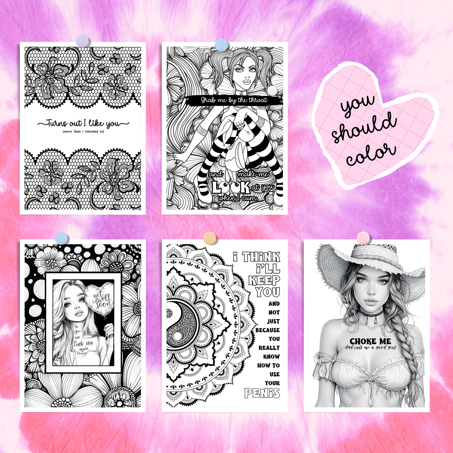 Color Me a Tease - A Naughty Adult Coloring Book to Relieve Anxious Attachment