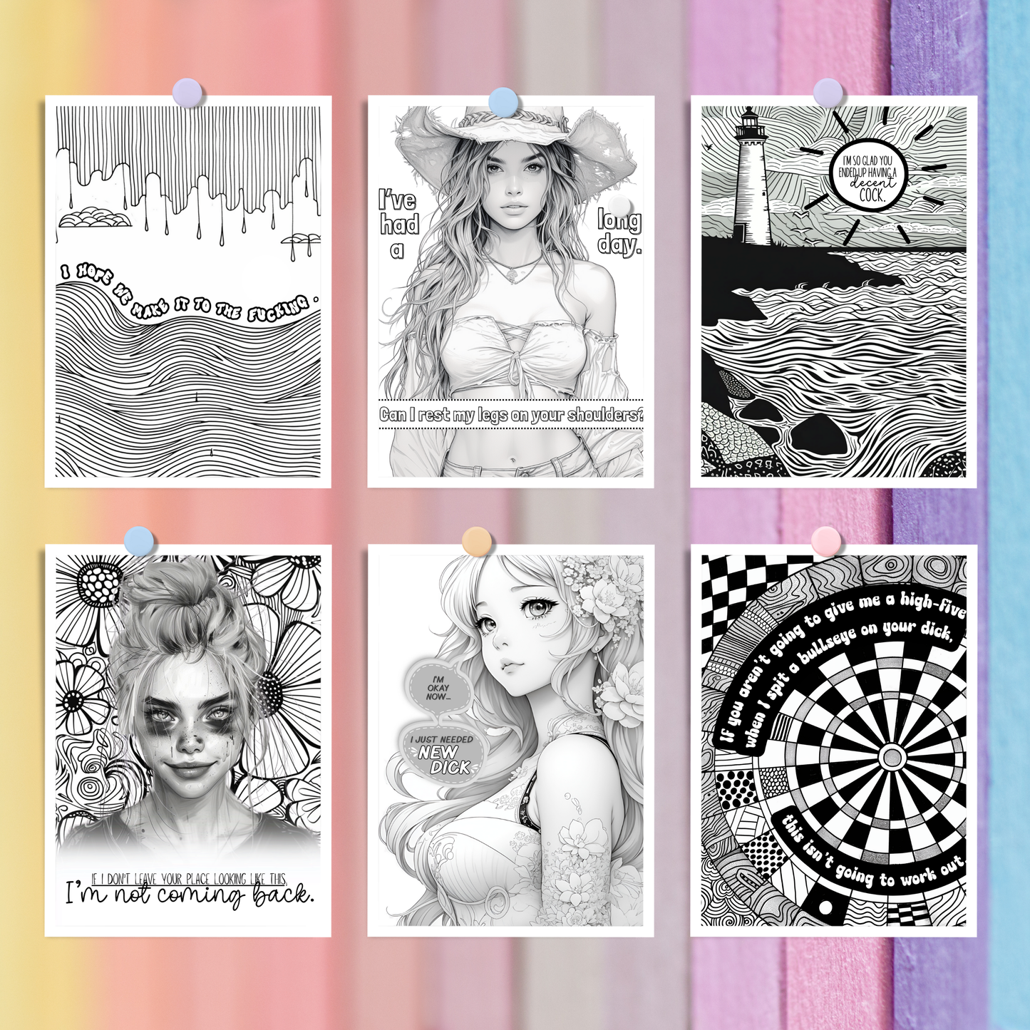 Color Me a New D - A Dirty Coloring Book To Soothe Anxious Attachment