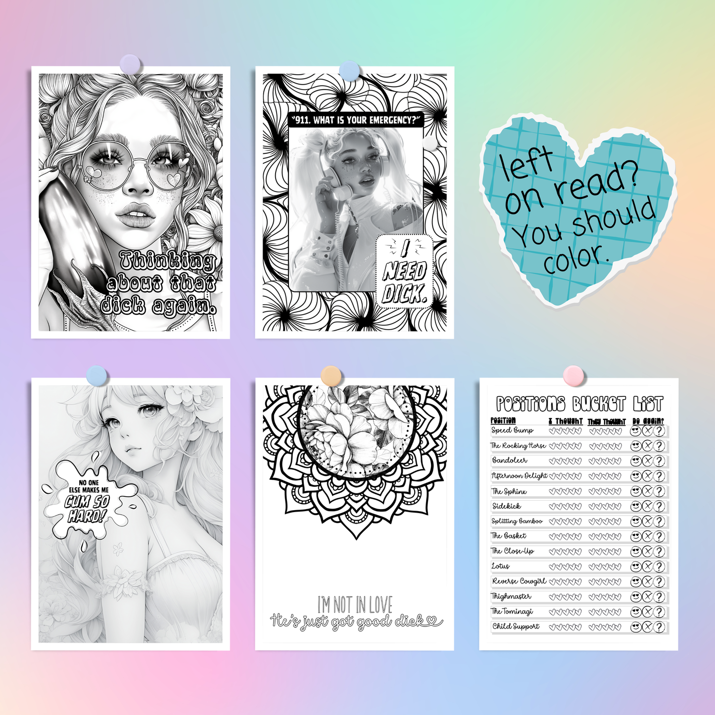 Color Me a Good D - A Dirty Coloring Book to Relieve Anxious Attachment
