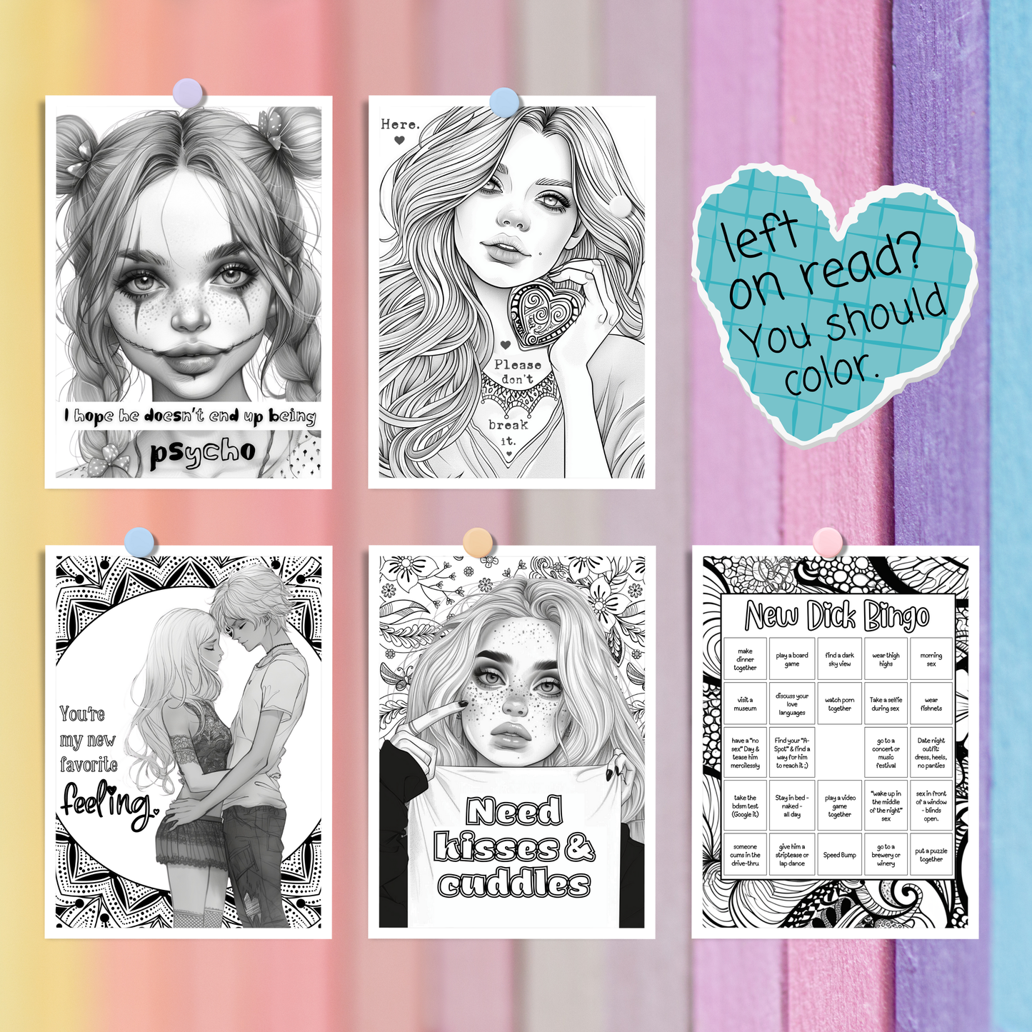 Color Me a New D - A Dirty Coloring Book To Soothe Anxious Attachment