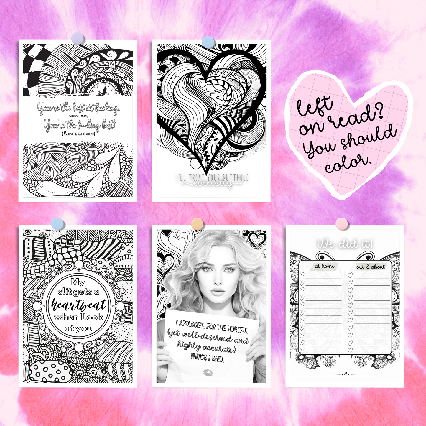 TEASE Printable Dirty Coloring Book. Dismissive Avoidant got your anxious heart trippin? These 20 NSFW Coloring Pages Can Help
