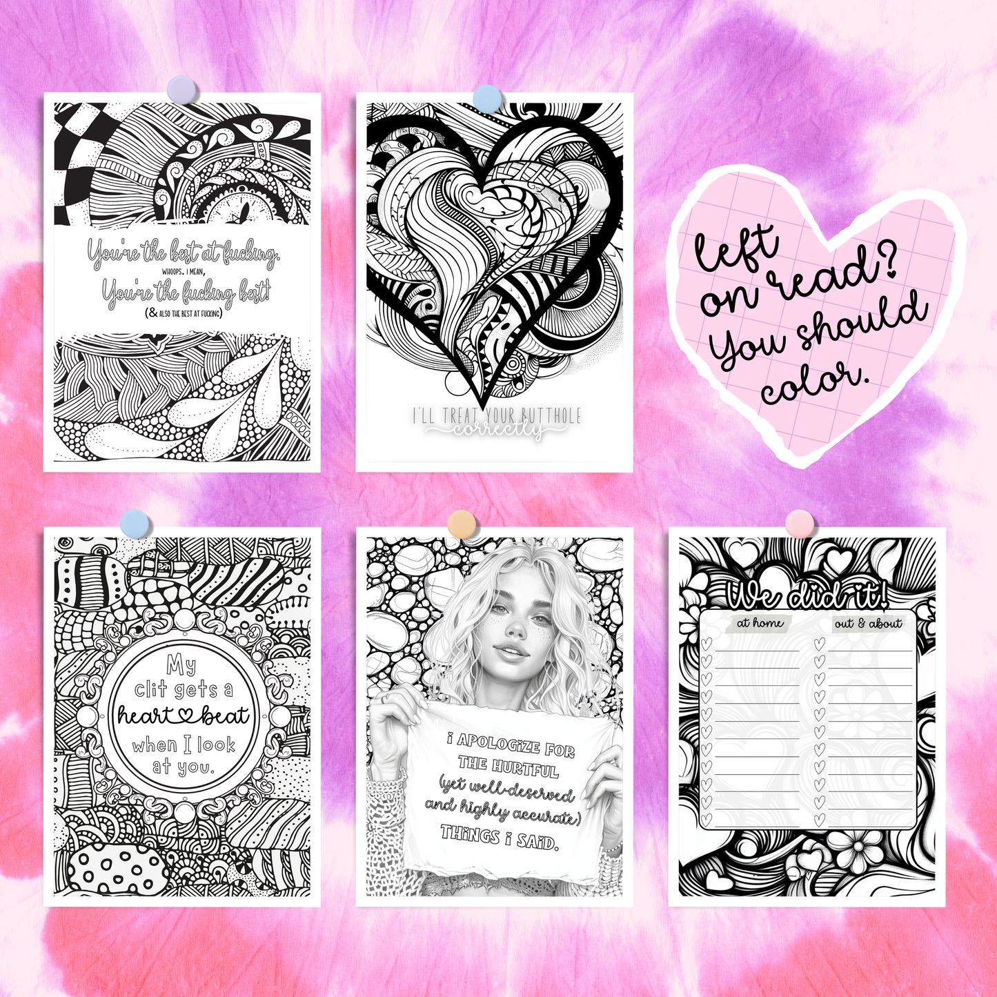 Color Me a Tease - A Naughty Adult Coloring Book to Relieve Anxious Attachment