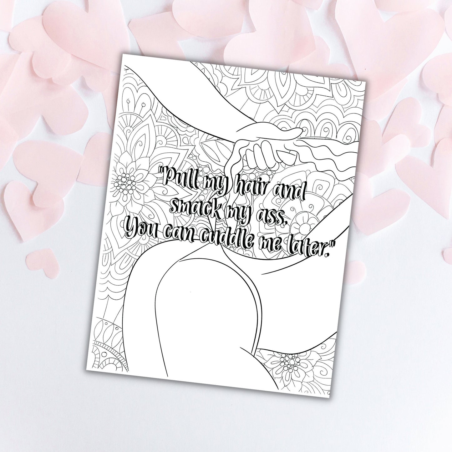 Pull My Hair printable coloring page to soothe anxious attachment, rejection sensitivity, ADHD, BPD, anxiety
