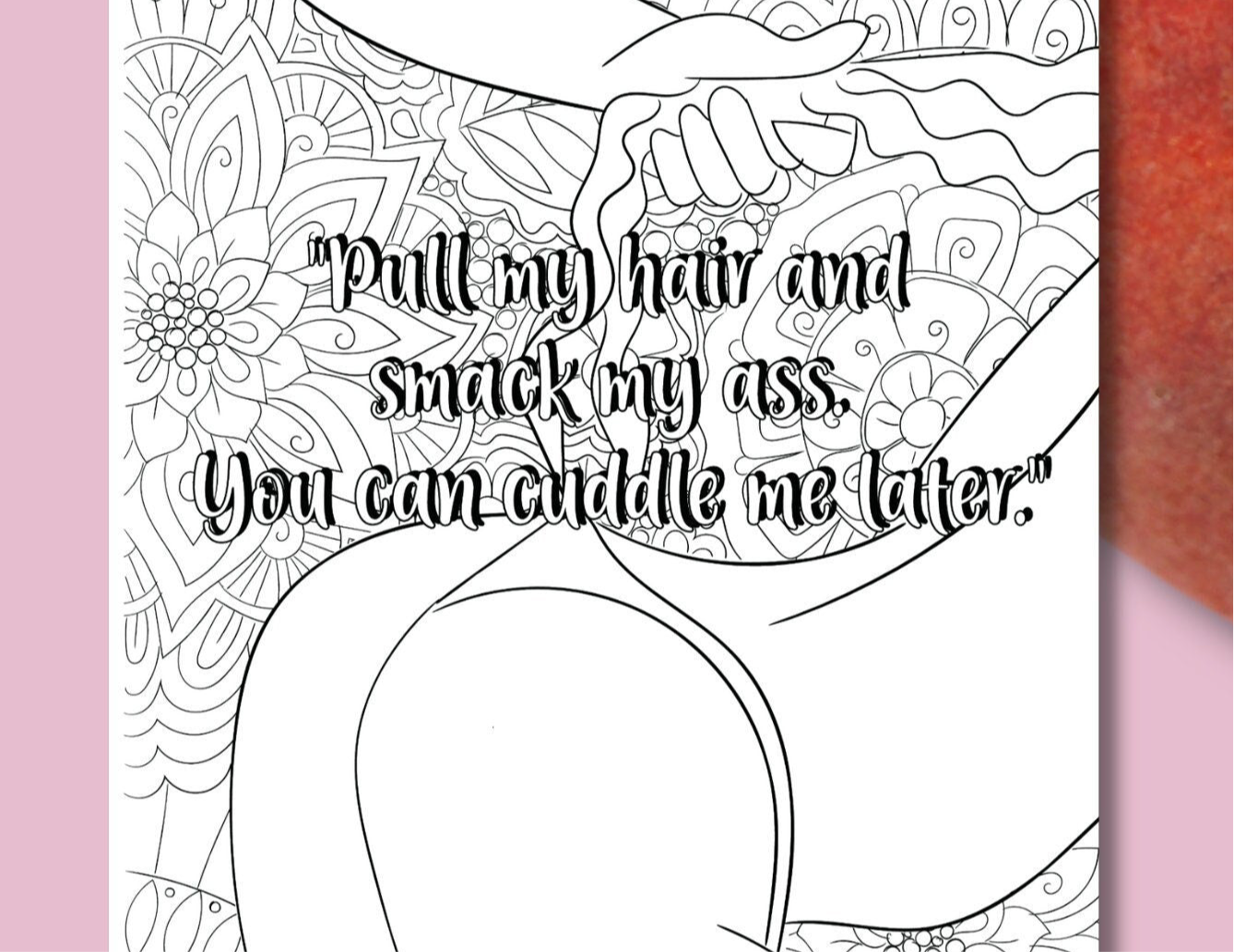 Pull My Hair printable coloring page to soothe anxious attachment, rejection sensitivity, ADHD, BPD, anxiety