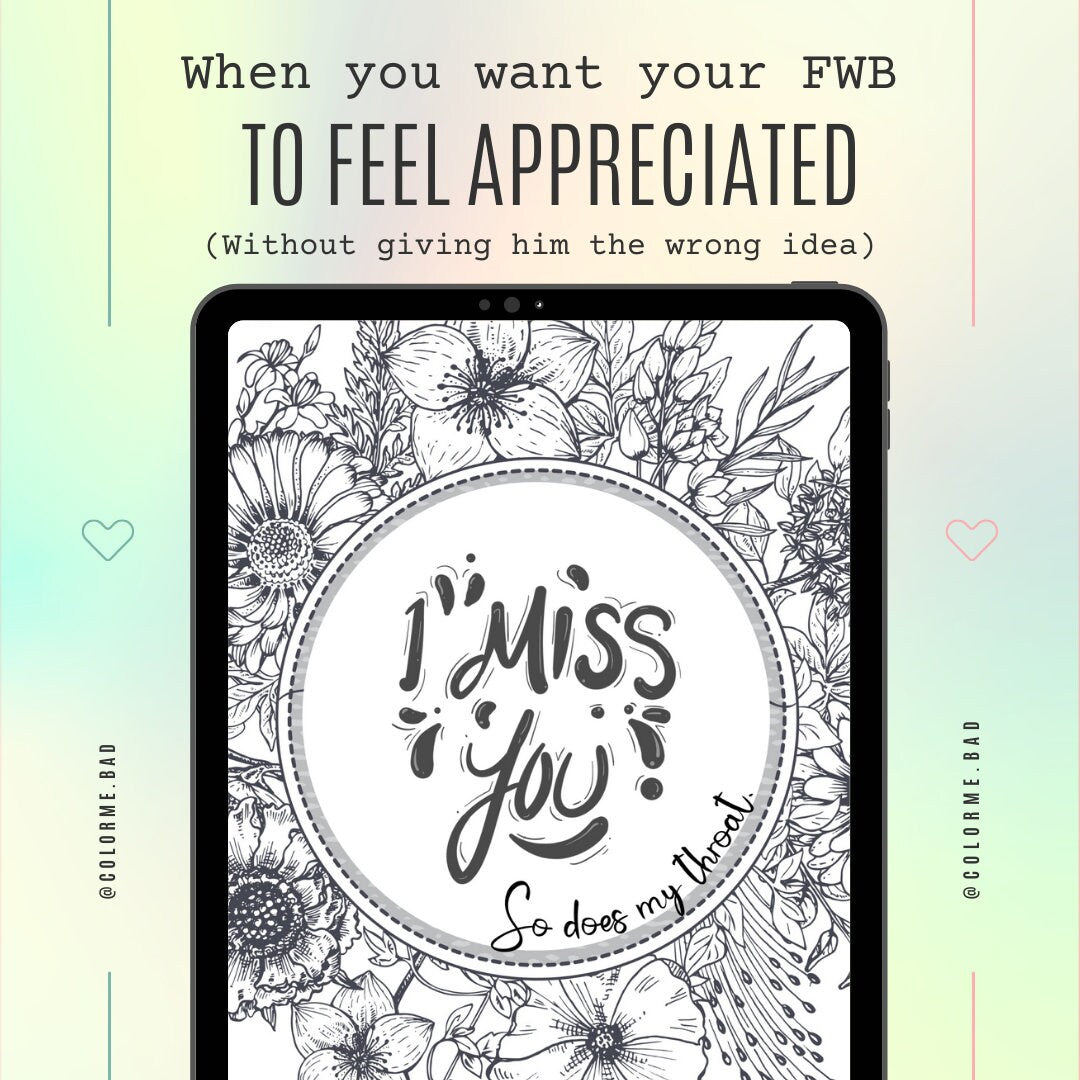 FLIRT Printable Dirty Coloring Book. 20 NSFW coloring pages to soothe anxious attachment.