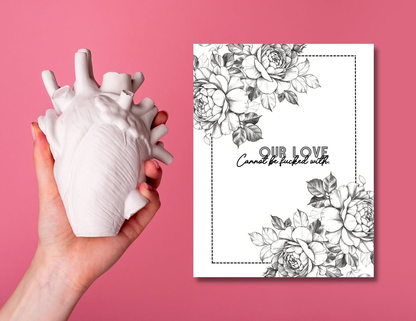 Our Love Cannot Be Fucked With. Printable Coloring Page for soothing Anxious Attachment wounds..
